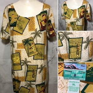 VTG Reyn Spooner Hawaiian Traditionals Maxi Dress